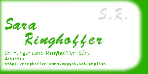 sara ringhoffer business card